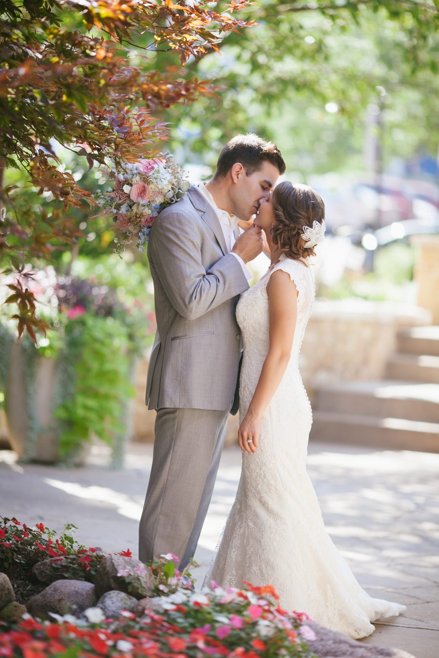 kiss - bride and groom - herrington inn wedding