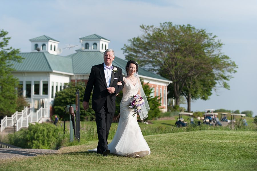 bride and her father - golf club wedding photographer