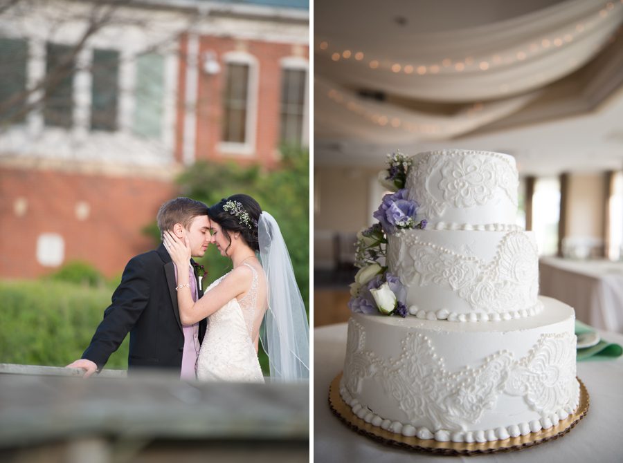 prairie landing wedding photography - bride and groom and cake