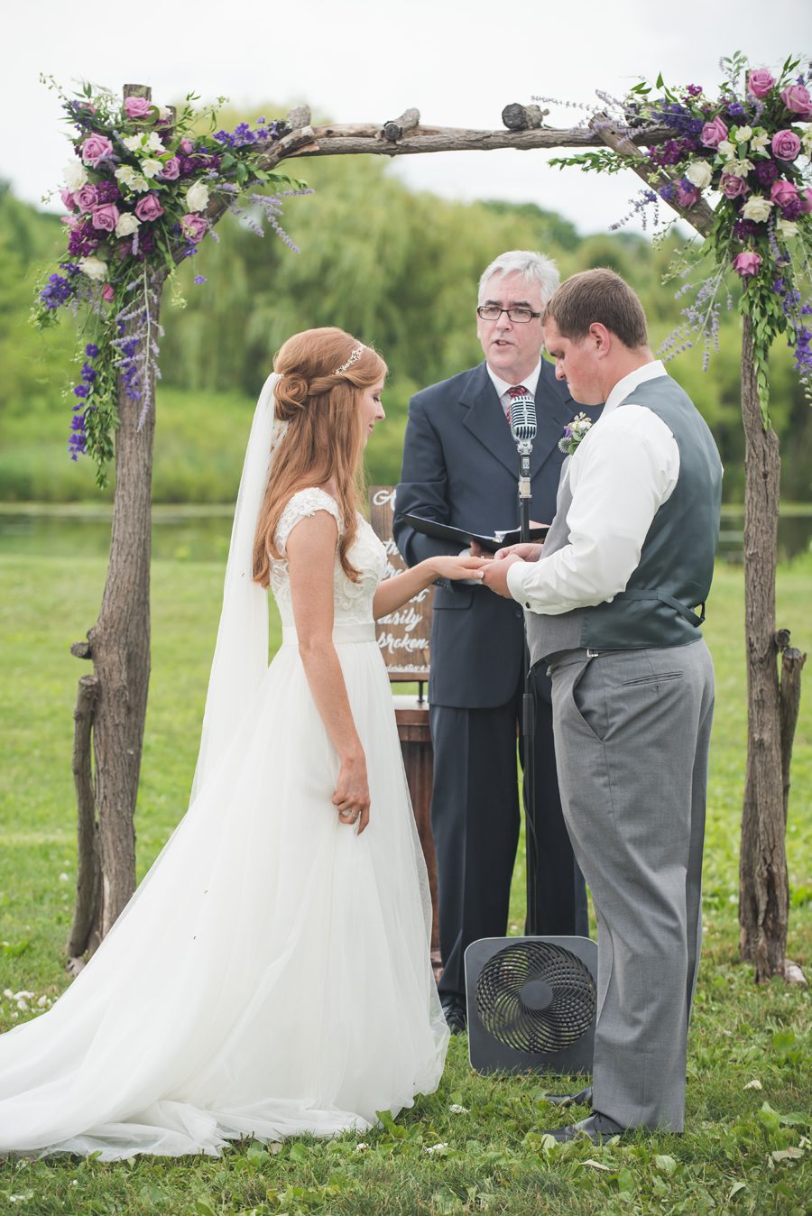 exchange of rings - oswego wedding photographer