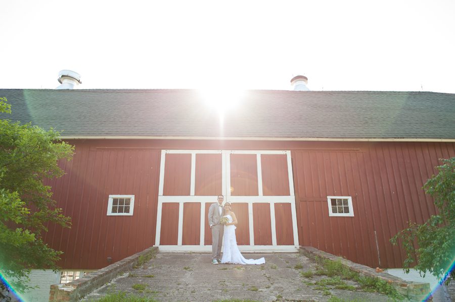 sun flare by the red barn {heritage prairie farm wedding}