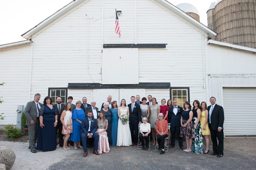 large family photo at a wedding {heritage prairie photographer}