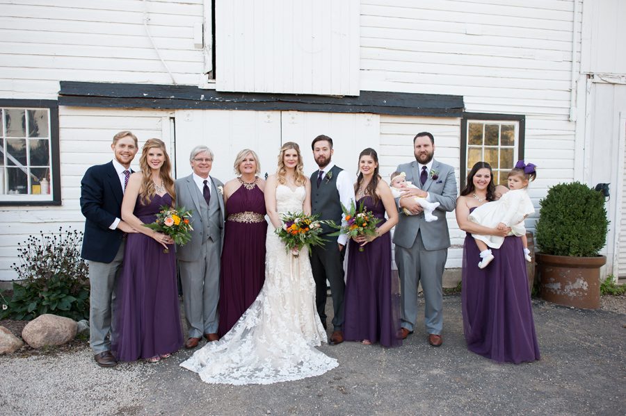 family portrait - Heritage Prairie Farm wedding