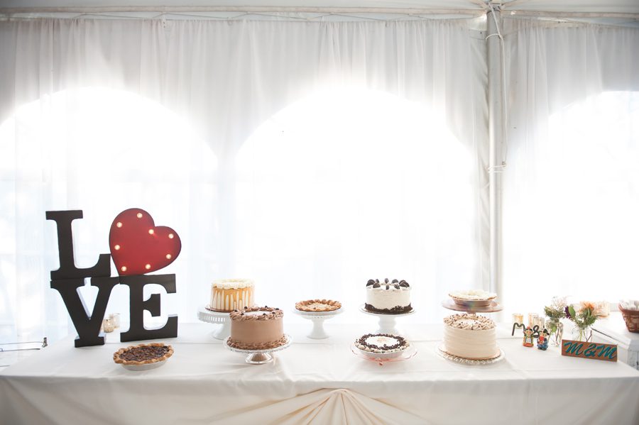 Heritage Prairie Farm wedding reception - Sweets table