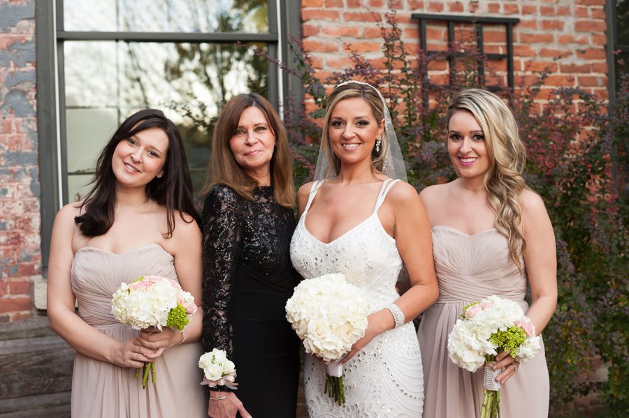 bride with her mom and sisters {blumen gardens wedding photographer}