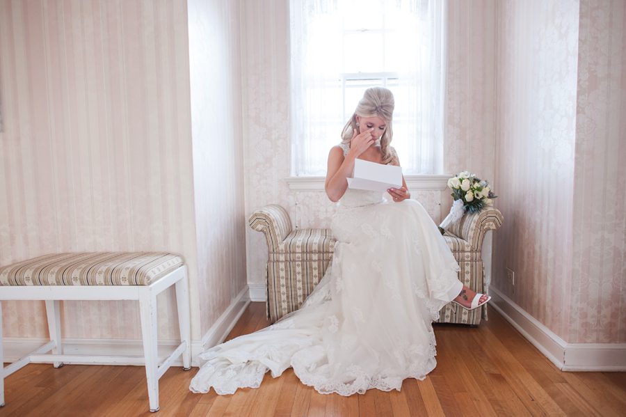 Danada House wedding details – Wheaton - getting her gift