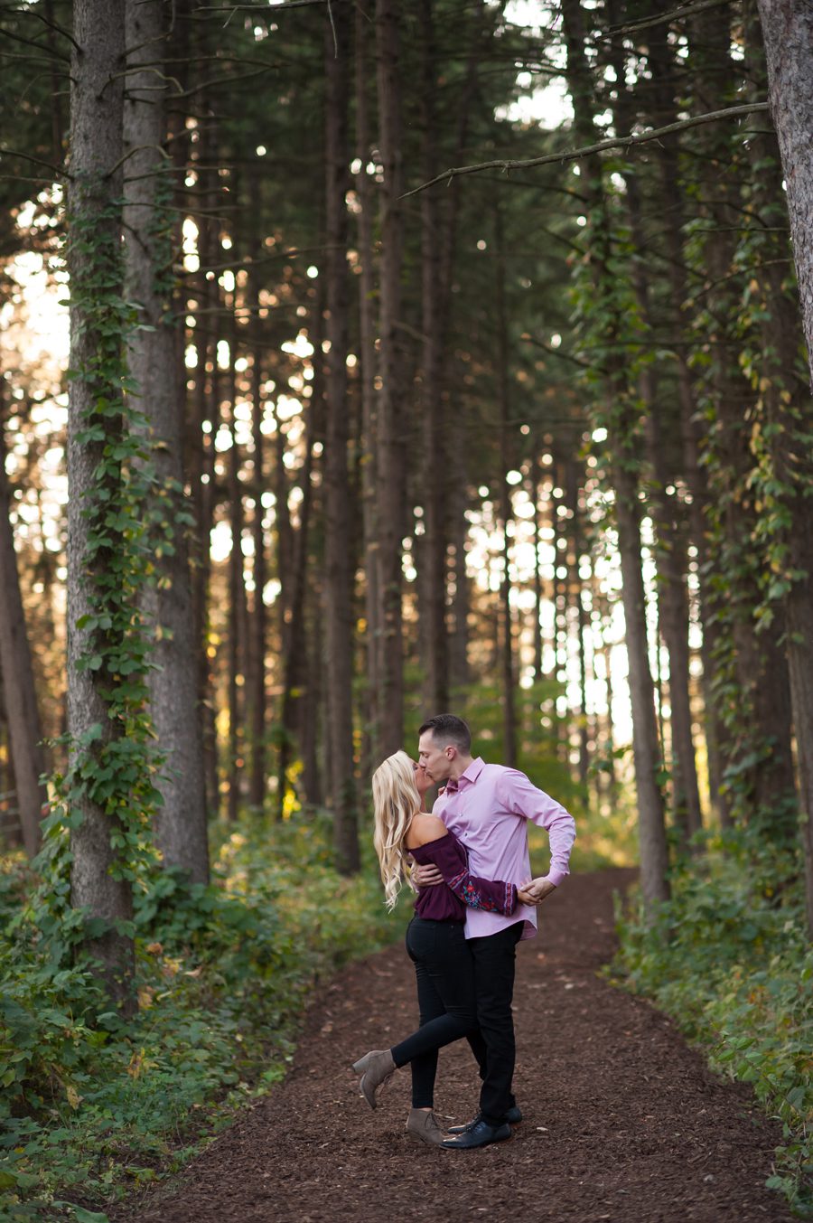 Engagement photography session at the Morton Arboretum in Lisle