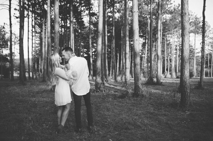 black and white photo - engagement session