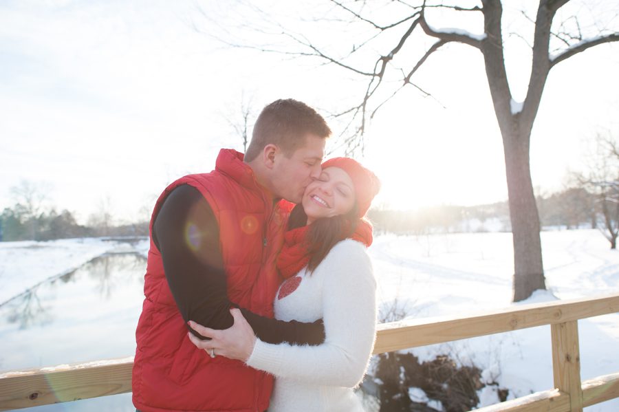 illinois engagement photography - red and white