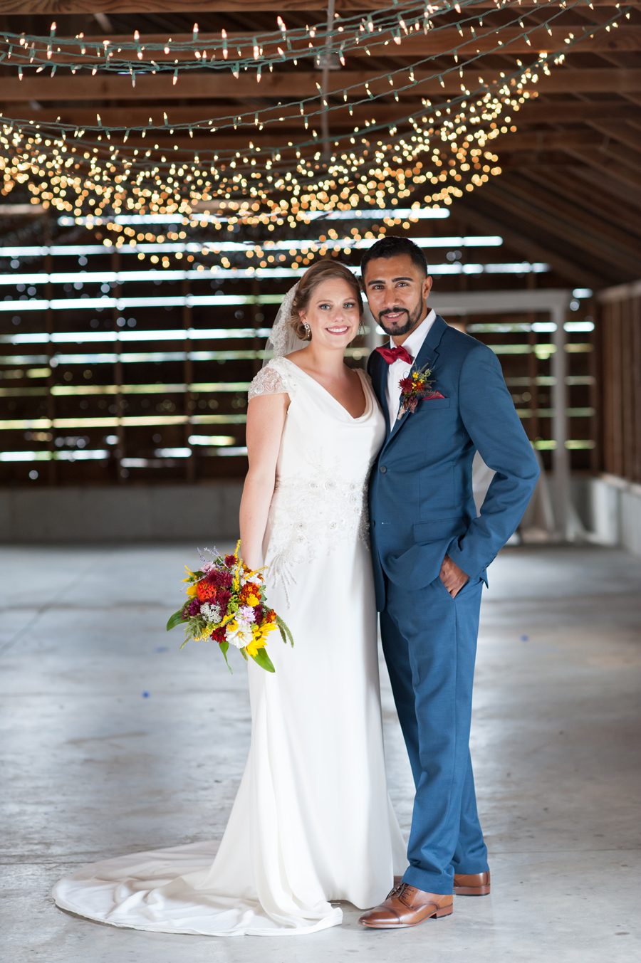 eco-friendly wedding – heritage prairie farm – bride and groom