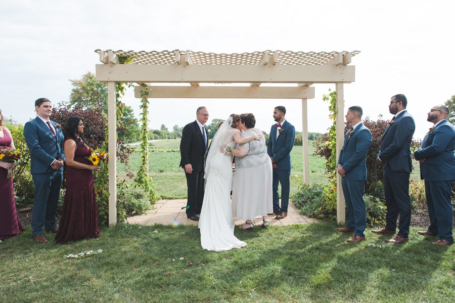 wedding ceremony – chicago farm wedding – sustainable
