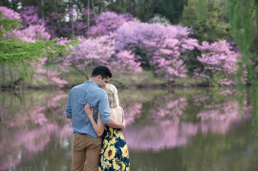 surprise proposal at the morton arboretum fragrance garden