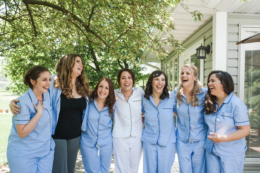 bridesmaids laughing in pajamas – elite photo