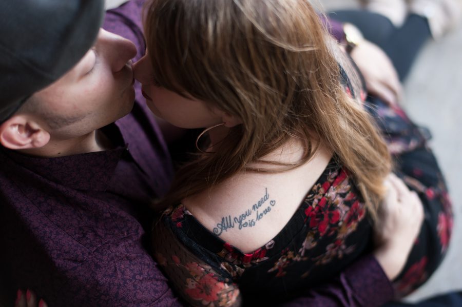 all you need is love tattoo - engagement