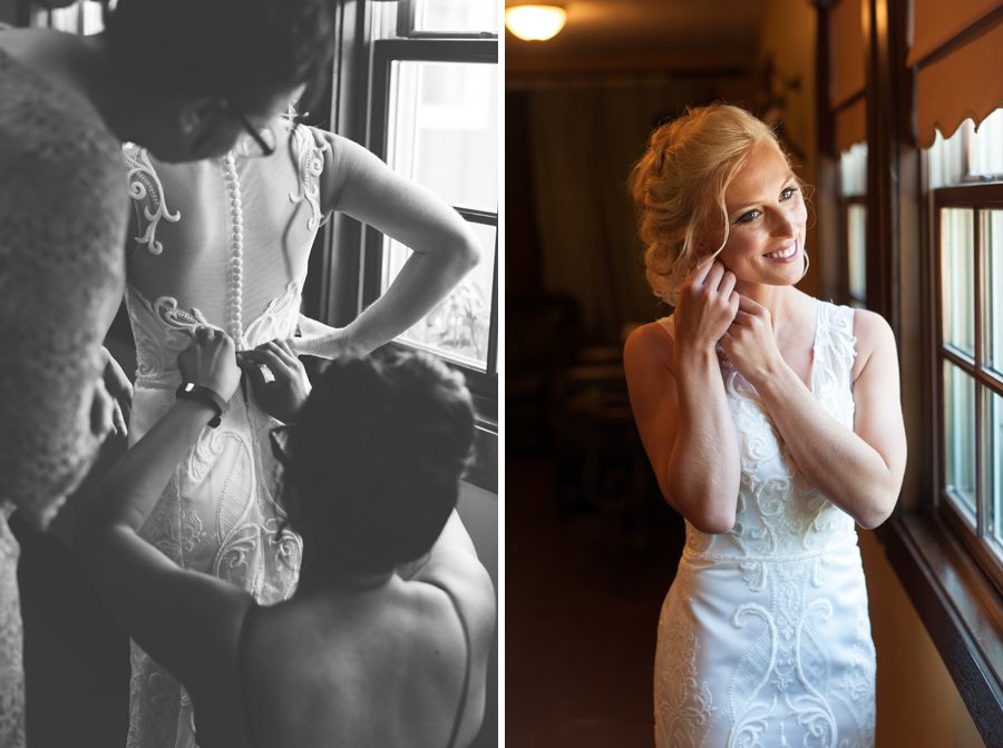 bride gets dressed – Rockton, IL – Elite Photo
