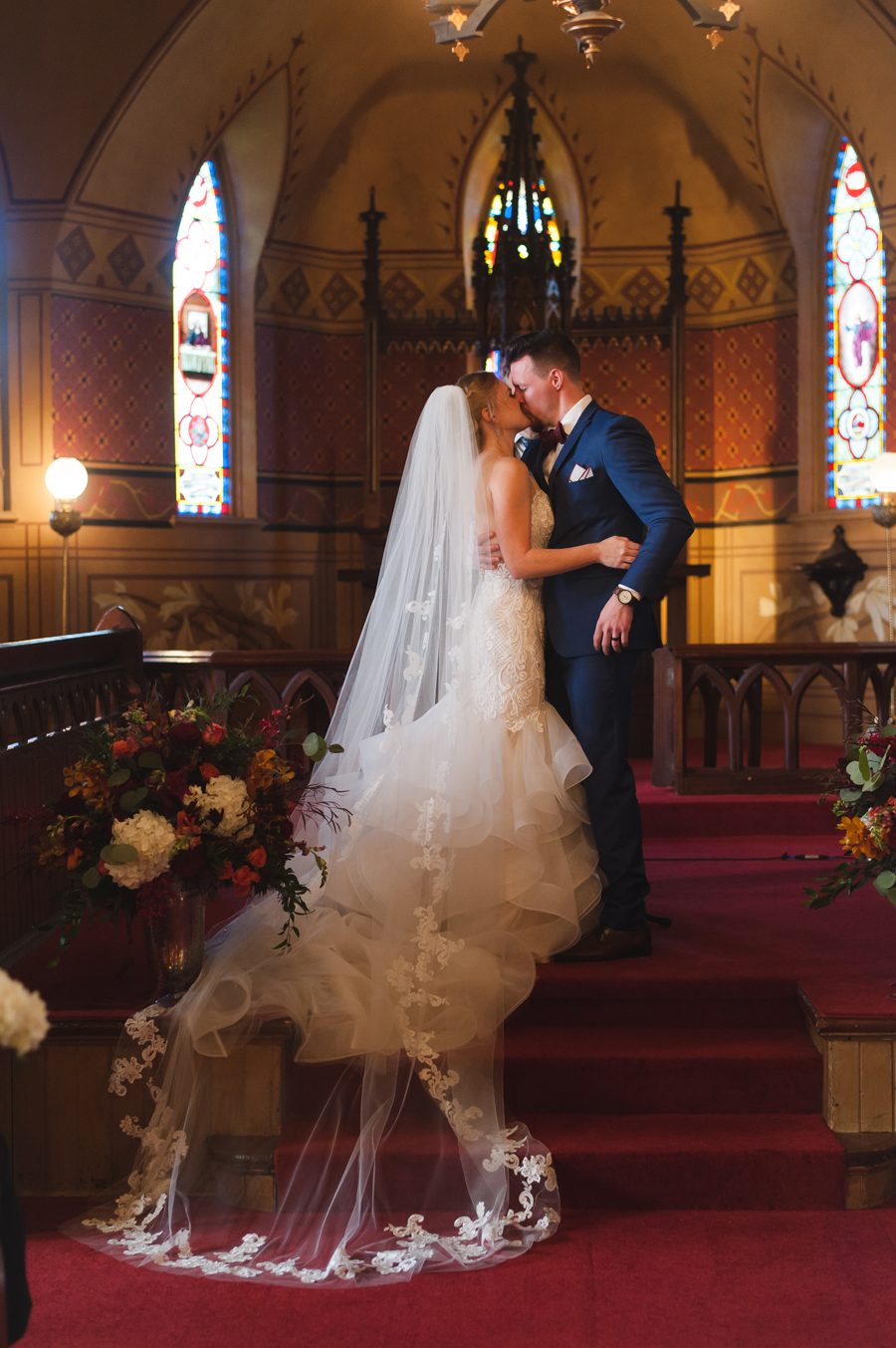 Naperville Illinois wedding photography – Elite Photo - first kiss
